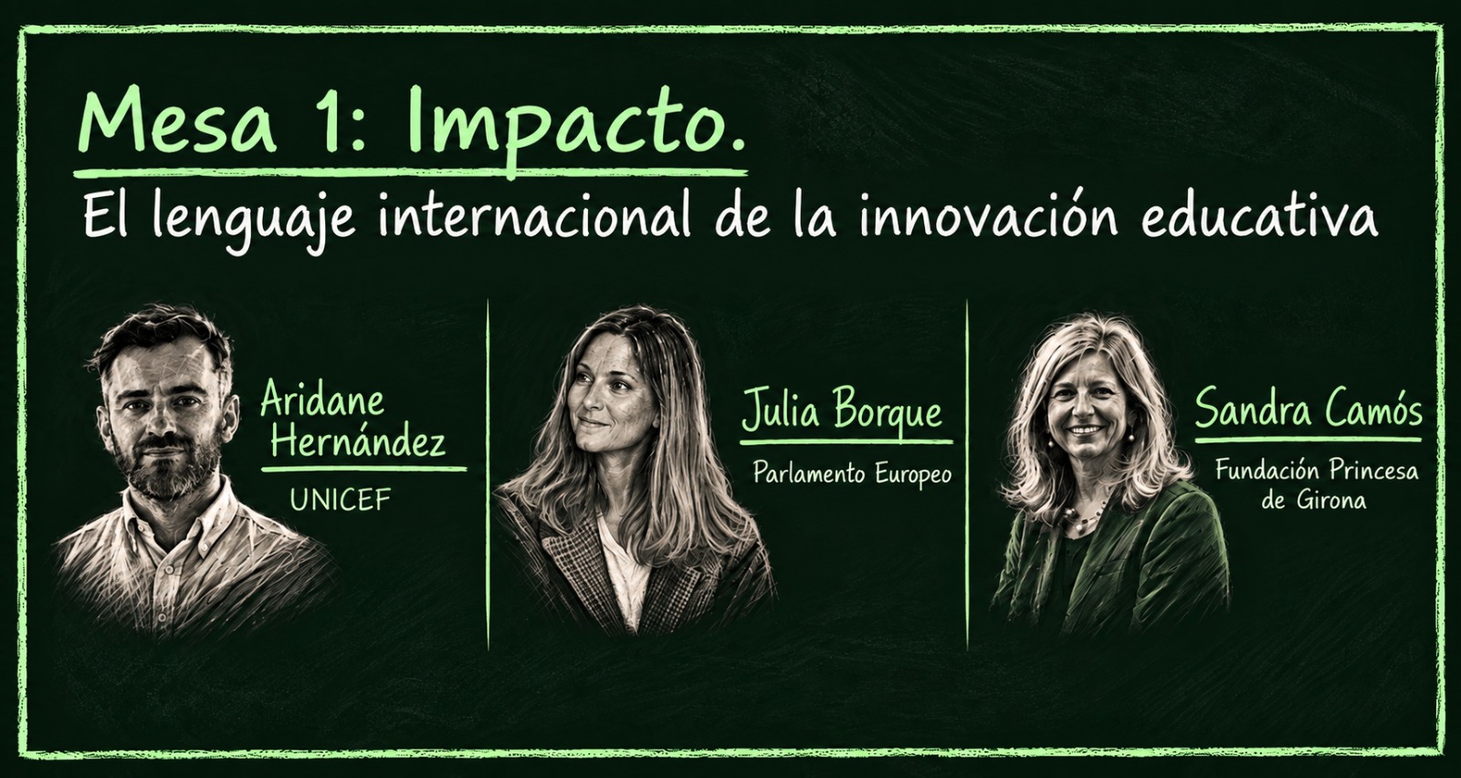 Mesa 1: Impacto. Aridane Hernández, Julia Borque y Sandra Camós